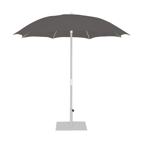 Parasol Palma Ø 250 cm Ezpeleta, toile anthracite
