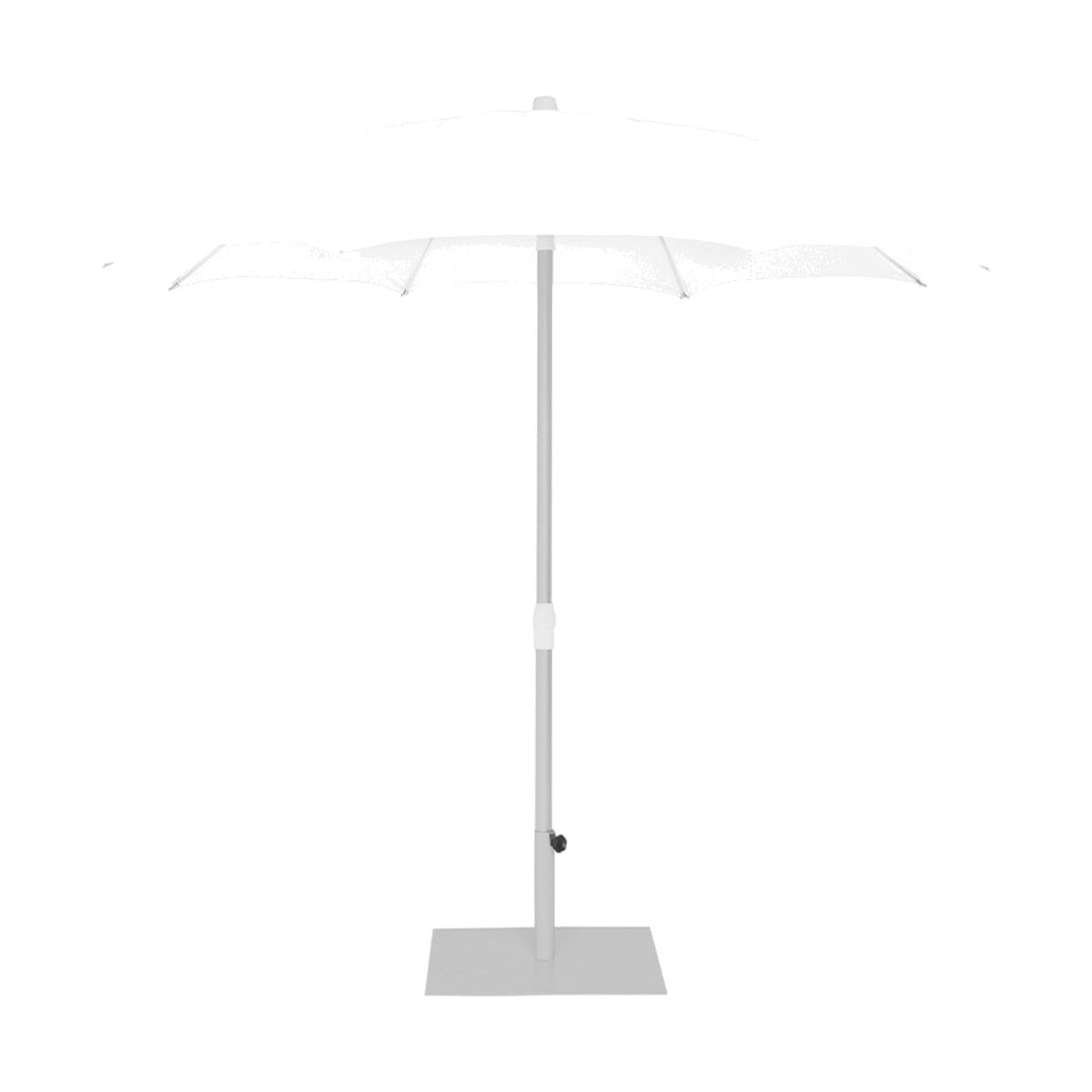 Parasol Palma Ø 250 cm Ezpeleta, toile blanche