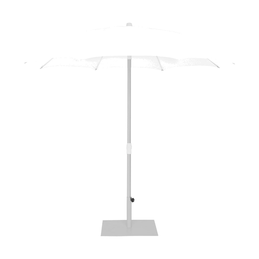 Parasol Palma Ø 250 cm Ezpeleta, toile blanche