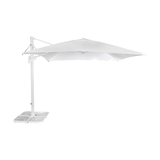 Parasol déporté Flexo 300 x 300 cm Ezpeleta toile blanche avec pied