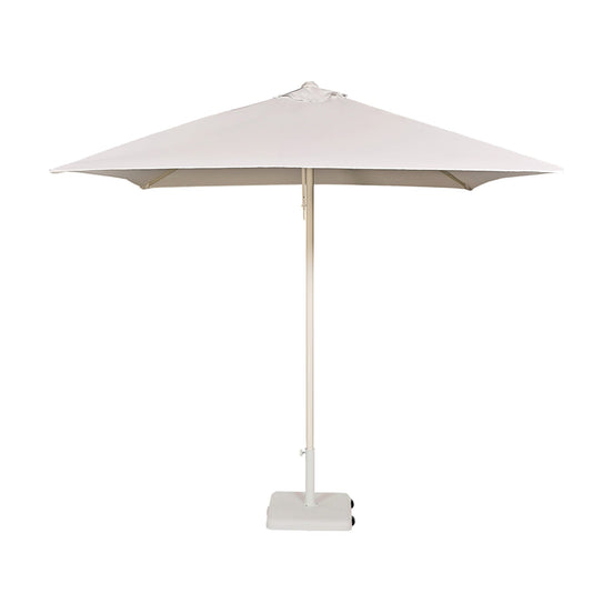 Parasol Eolo 200 x 200 cm Ezpeleta toile blanche avec pied