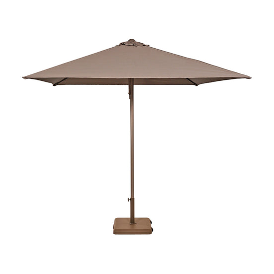 Parasol Eolo 200 x 200 cm Ezpeleta toile taupe avec pied