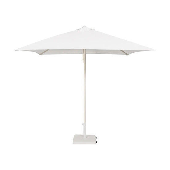 Parasol Eolo 300 x 300 cm Ezpeleta toile blanche avec pied