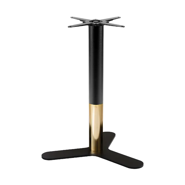 Piètement de table Violet BI 3 branches 73 cm — base tripode bicolore dégageant le pourtour