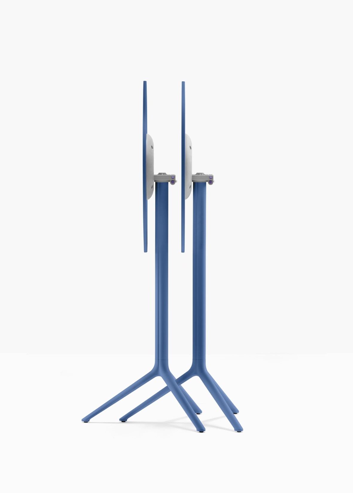 Piètement de bar Elliot rabattable 5474T Pedrali replié — coloris Bleu BL300