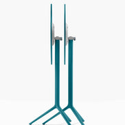Piètement de bar Elliot rabattable 5474T Pedrali replié — coloris Bleu pétrole BL500