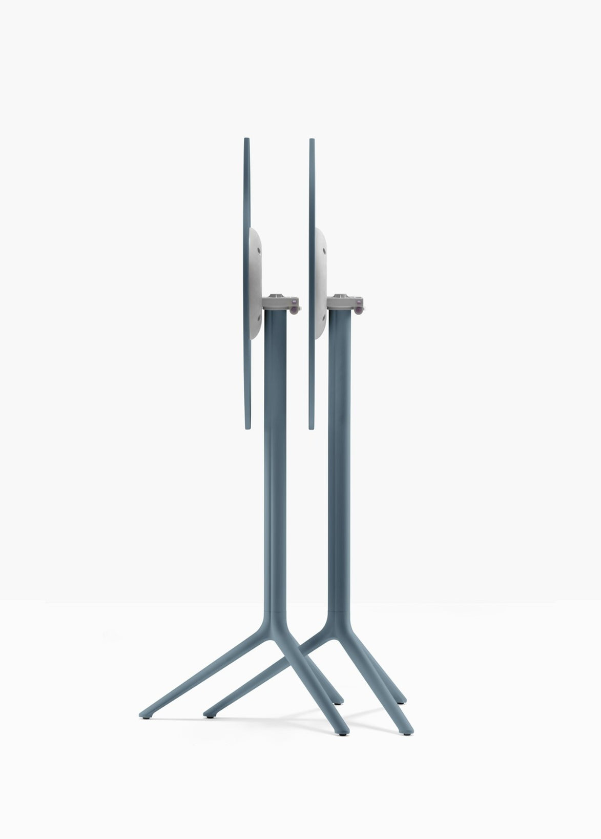 Piètement de bar Elliot rabattable 5474T Pedrali replié — coloris Bleu ardoise BL600