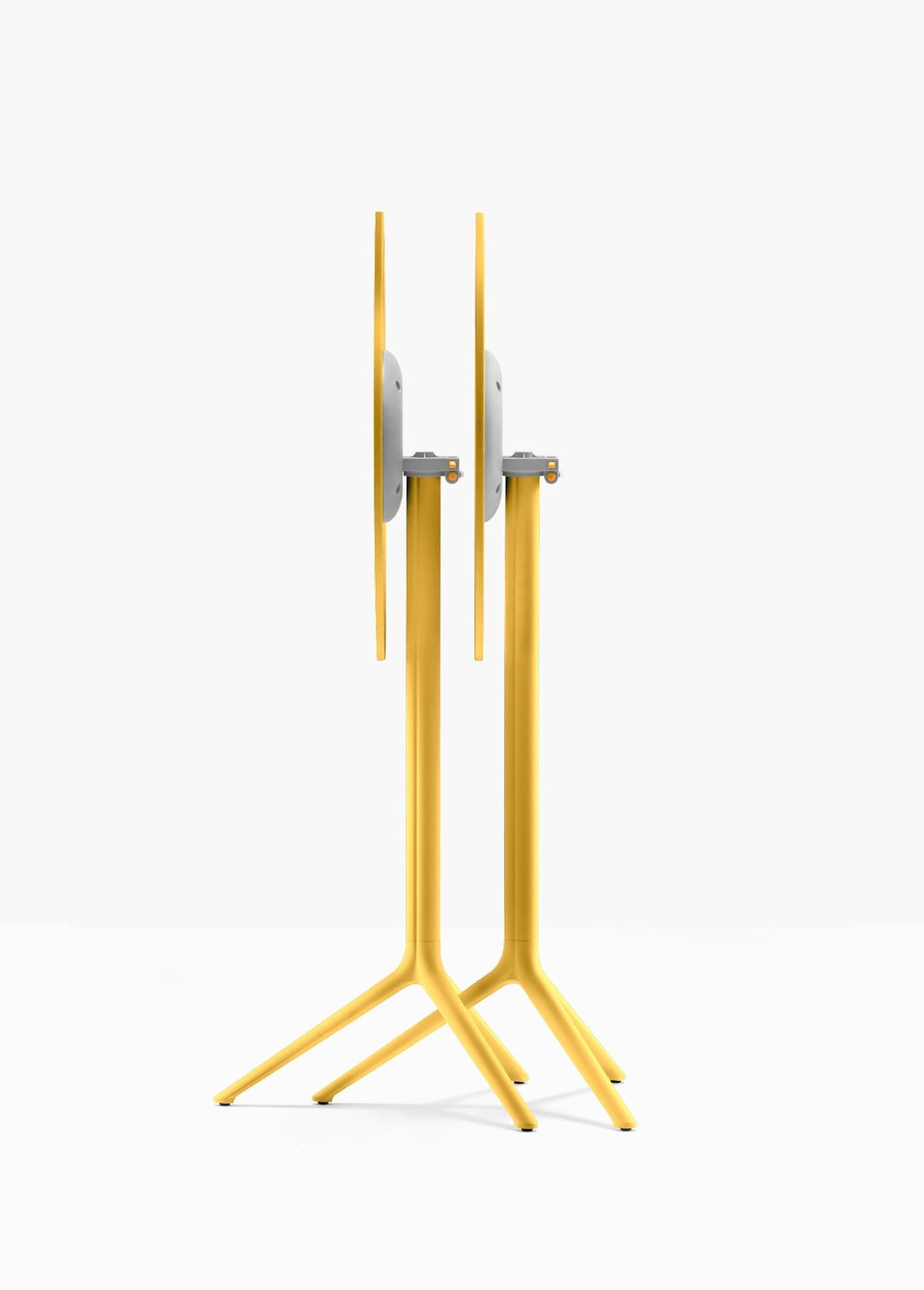 Piètement de bar Elliot rabattable 5474T Pedrali replié — coloris Jaune moutarde GI100