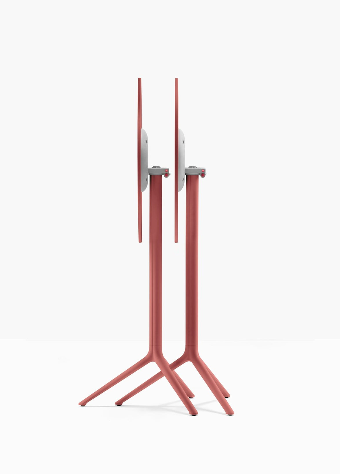 Piètement de bar Elliot rabattable 5474T Pedrali replié — coloris Rouge foncé RO200