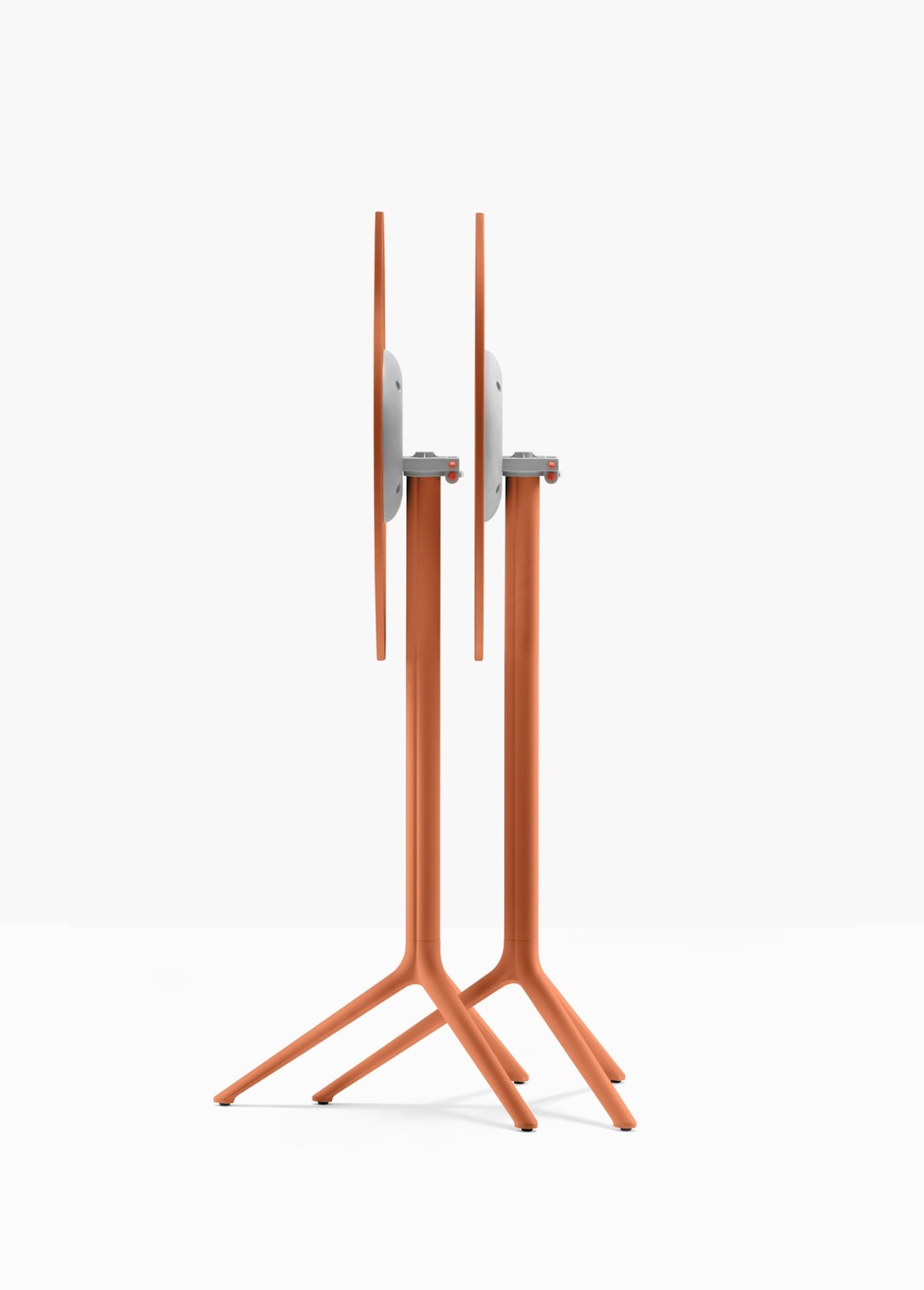 Piètement de bar Elliot rabattable 5474T Pedrali replié — coloris Terracotta TE