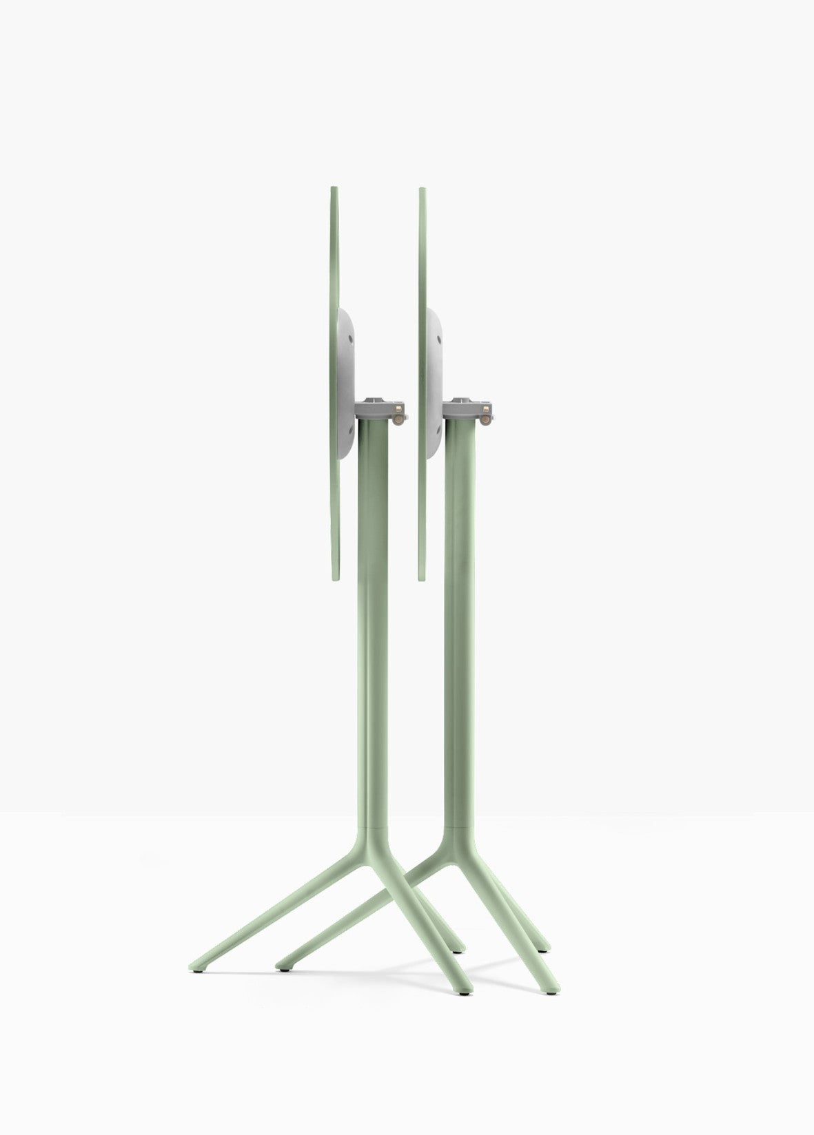 Piètement de bar Elliot rabattable 5474T Pedrali replié — coloris Vert sauge VE100