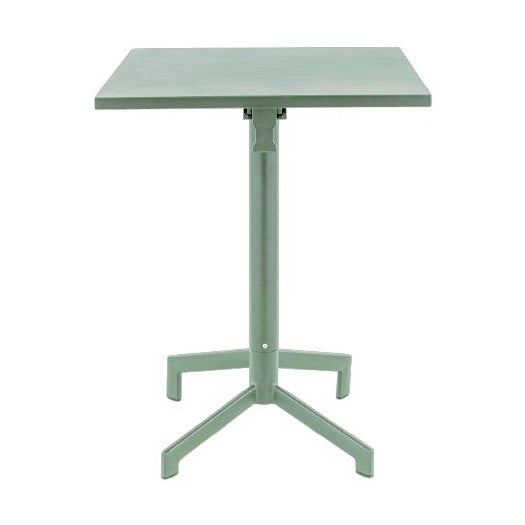 Table Carmen — table de terrasse à plateau basculant sur pied aluminium encastrable