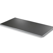Plateau cadre inox Deauville rectangulaire 27 mm — décor Noir, cadre inox poli