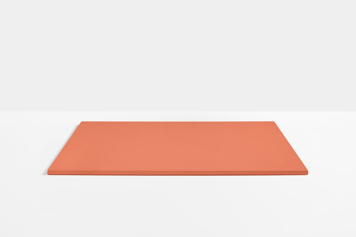 Plateau de table carré en acier Pedrali — coloris Orange AR500E