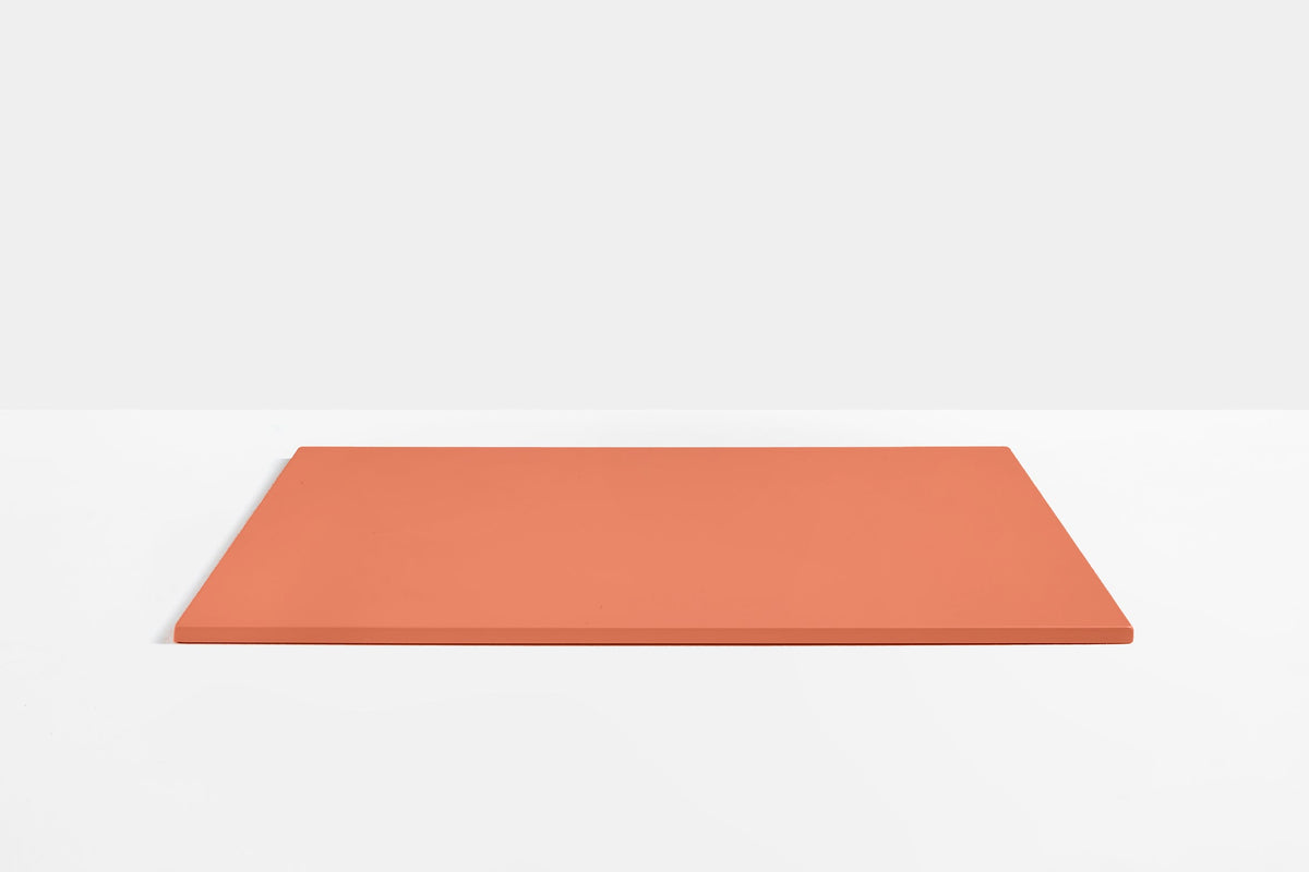 Plateau de table carré en acier Pedrali — coloris Orange AR500E
