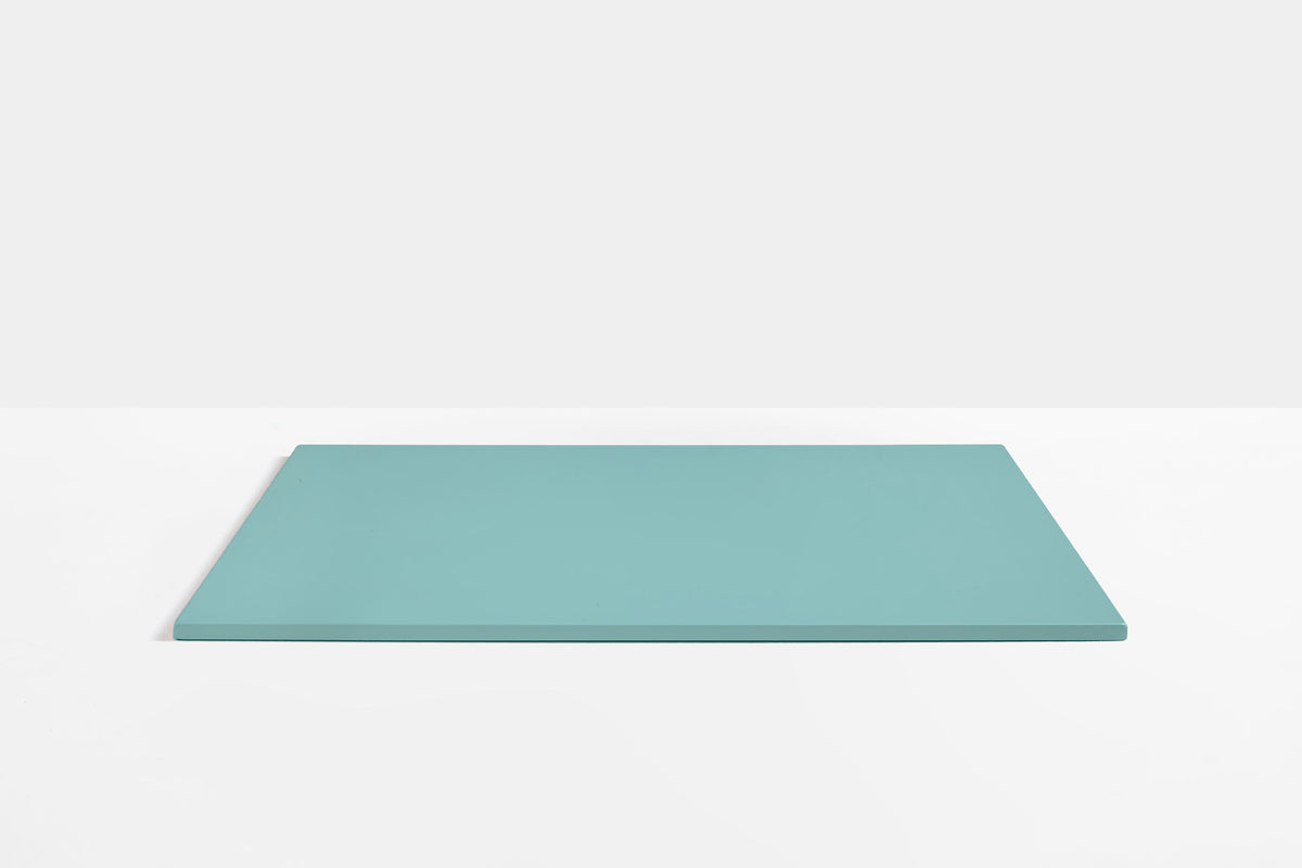 Plateau de table carré en acier Pedrali — coloris Bleu ciel AZ100E