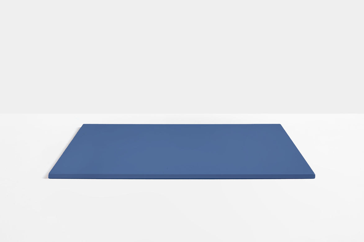 Plateau de table carré en acier Pedrali — coloris Bleu BL300E