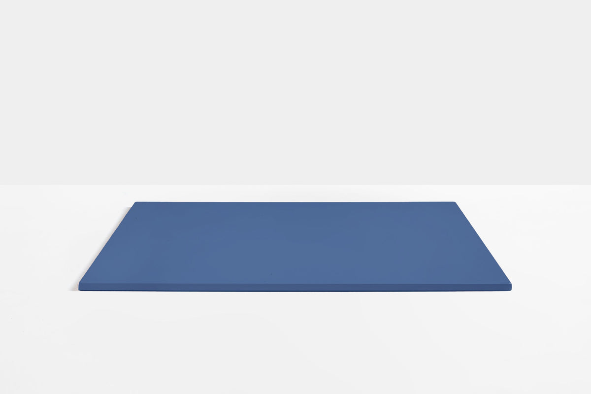 Plateau de table carré en acier Pedrali — coloris Bleu BL300E