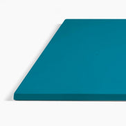 Plateau carré en acier Pedrali Bleu pétrole BL500, chant 12 mm