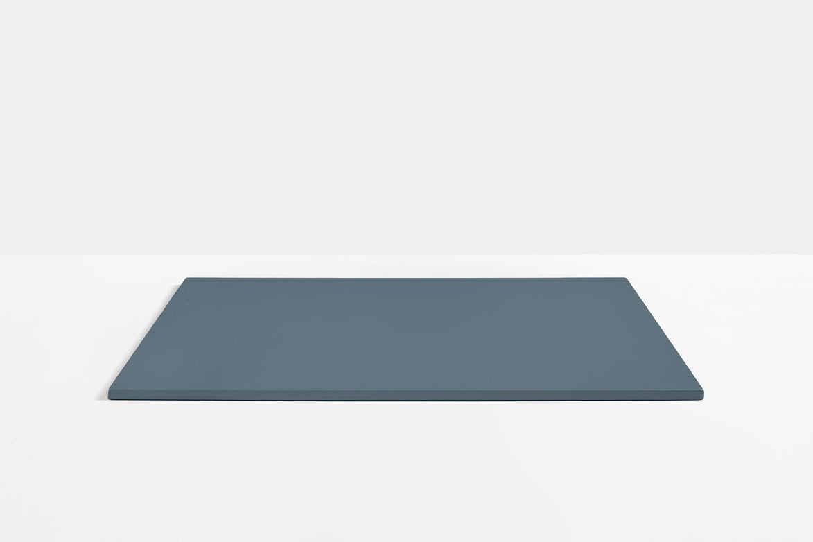 Plateau de table carré en acier Pedrali — coloris Bleu ardoise BL600E