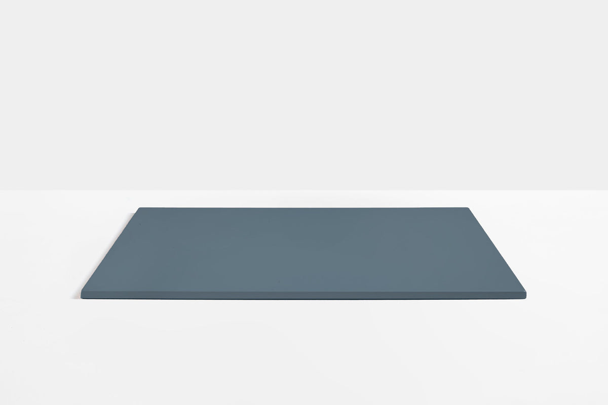 Plateau de table carré en acier Pedrali — coloris Bleu ardoise BL600E