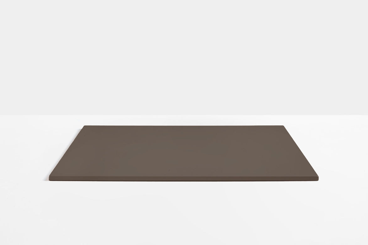 Plateau de table carré en acier Pedrali — coloris Marron MGE
