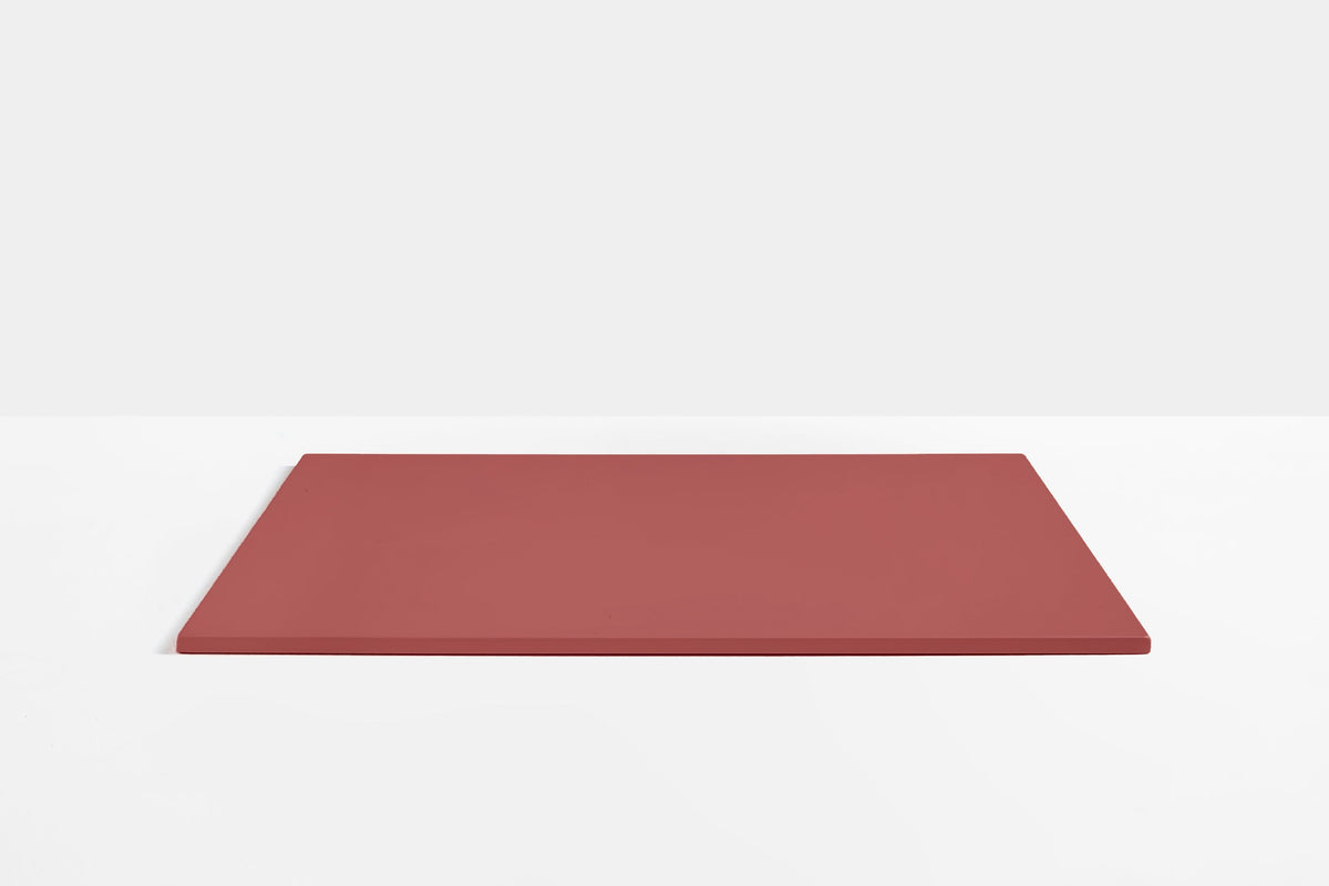 Plateau de table carré en acier Pedrali — coloris Rouge foncé RO200E