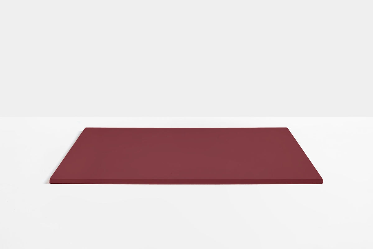 Plateau de table carré en acier Pedrali — coloris Bordeaux RO300E