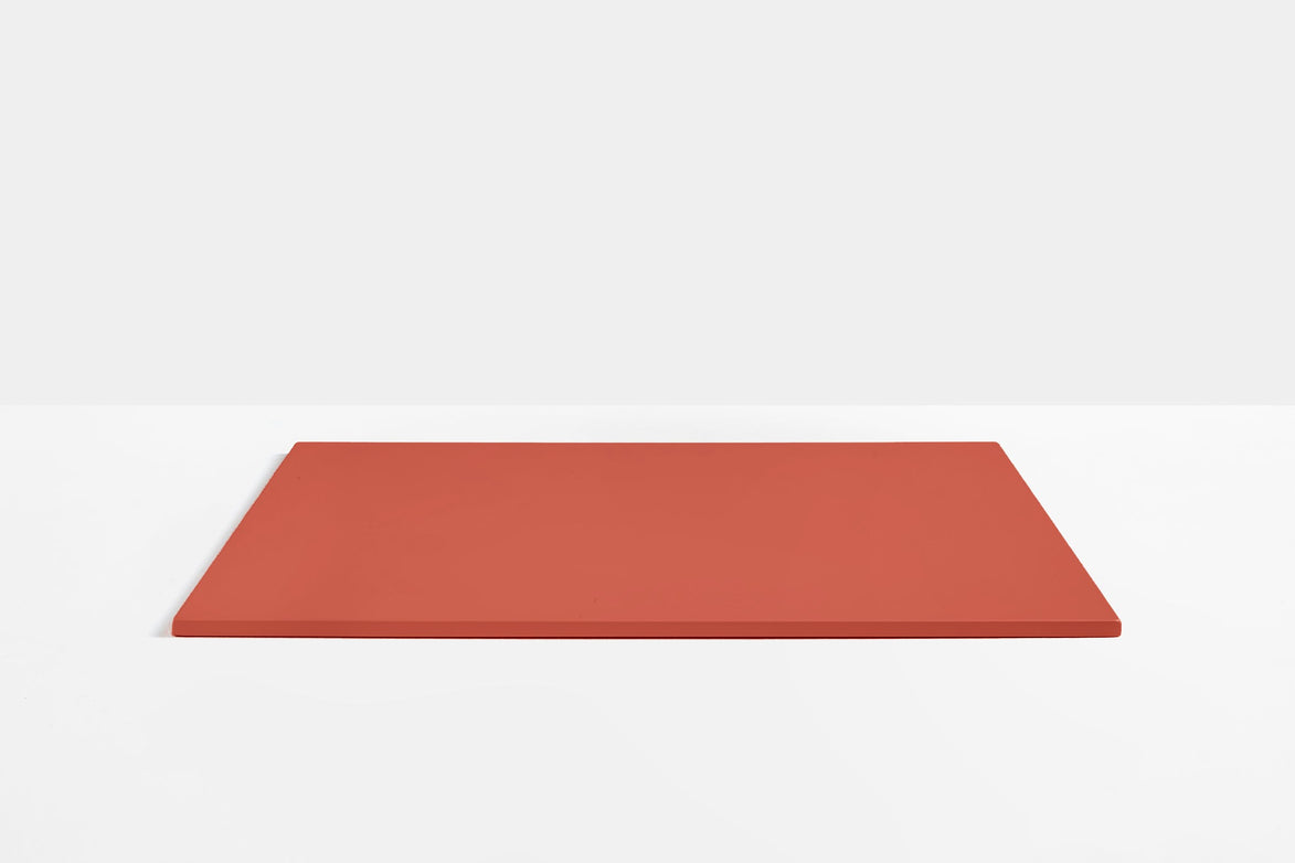 Plateau de table carré en acier Pedrali — coloris Rouge RO400E