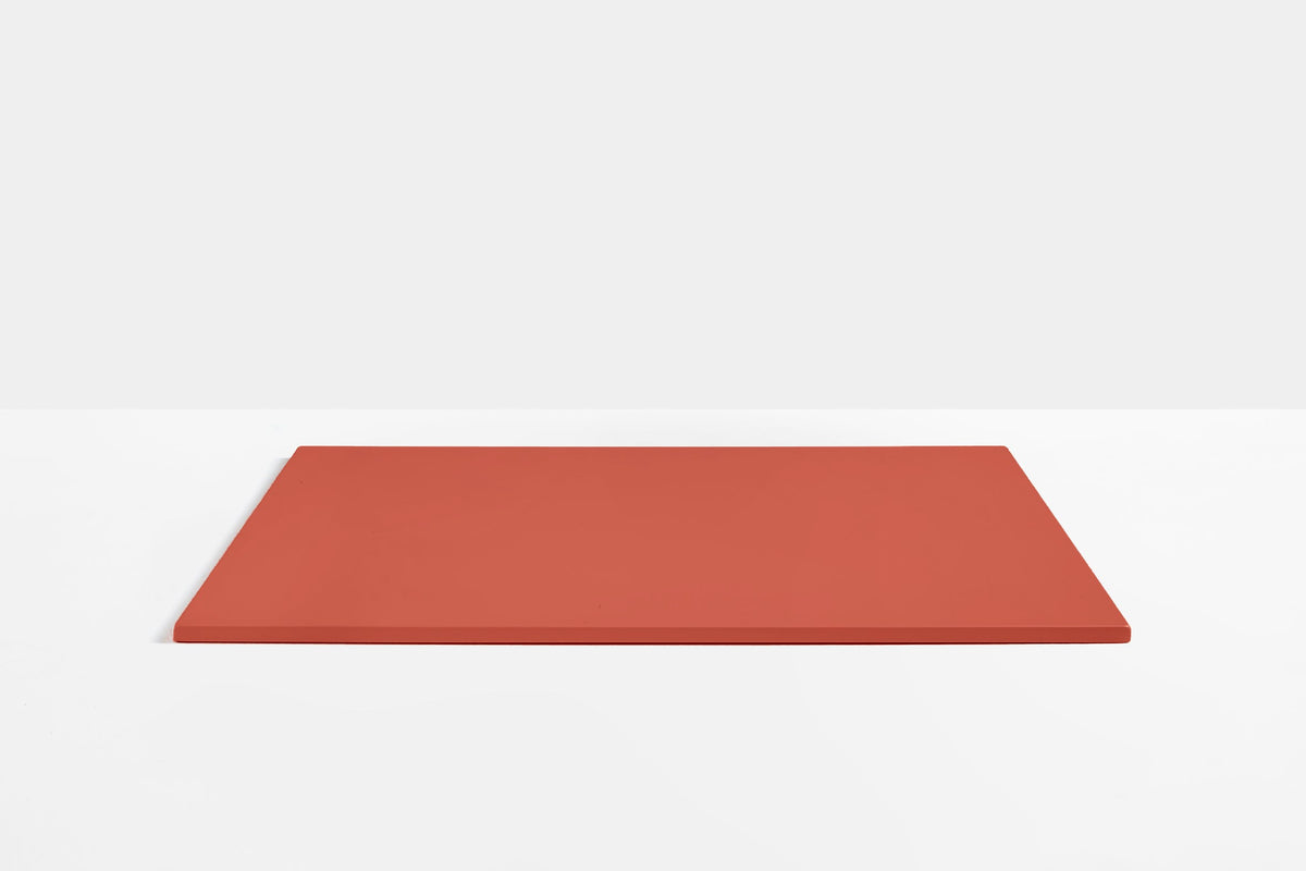 Plateau de table carré en acier Pedrali — coloris Rouge RO400E