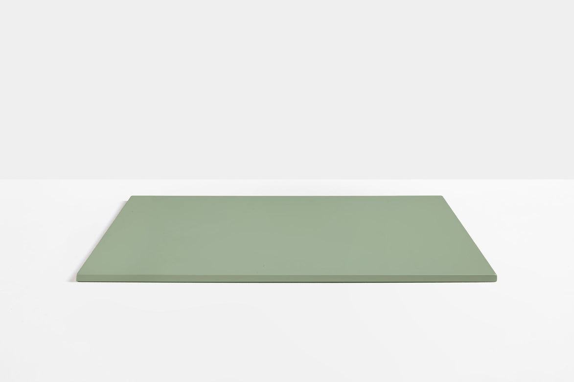 Plateau de table carré en acier Pedrali — coloris Vert sauge VE100E