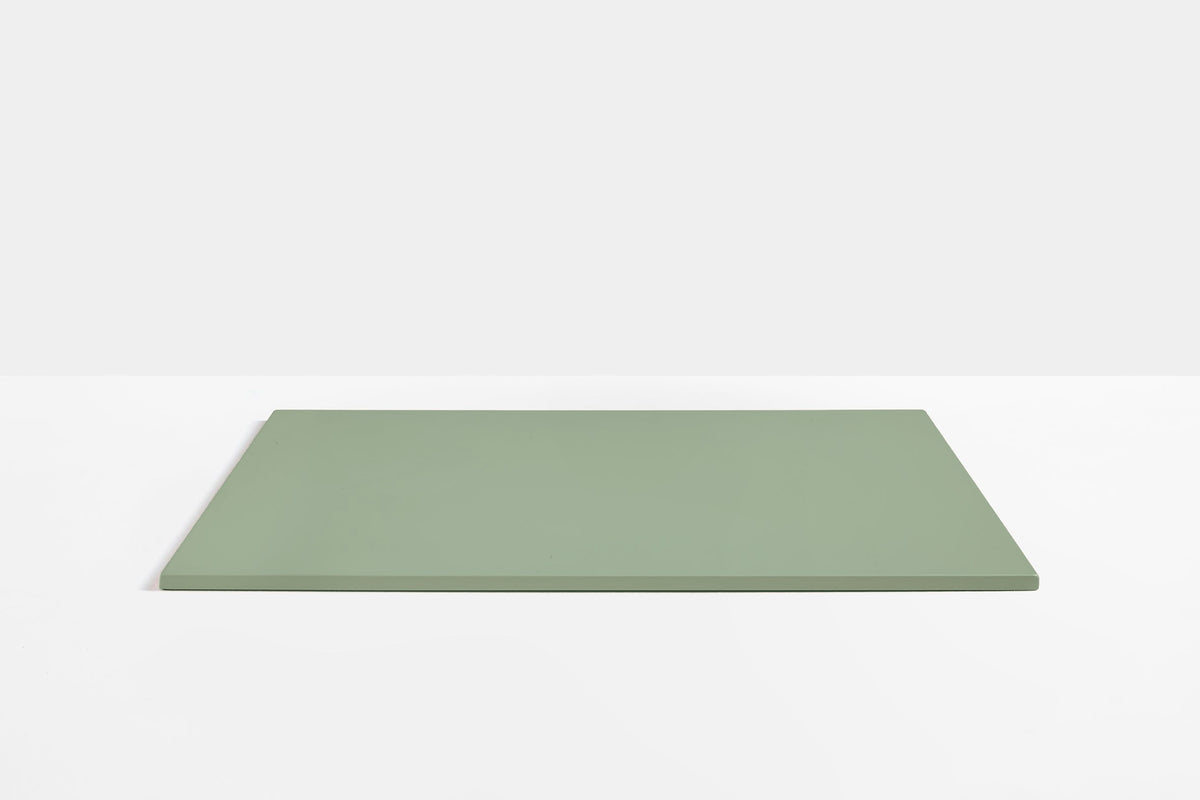 Plateau de table carré en acier Pedrali — coloris Vert sauge VE100E