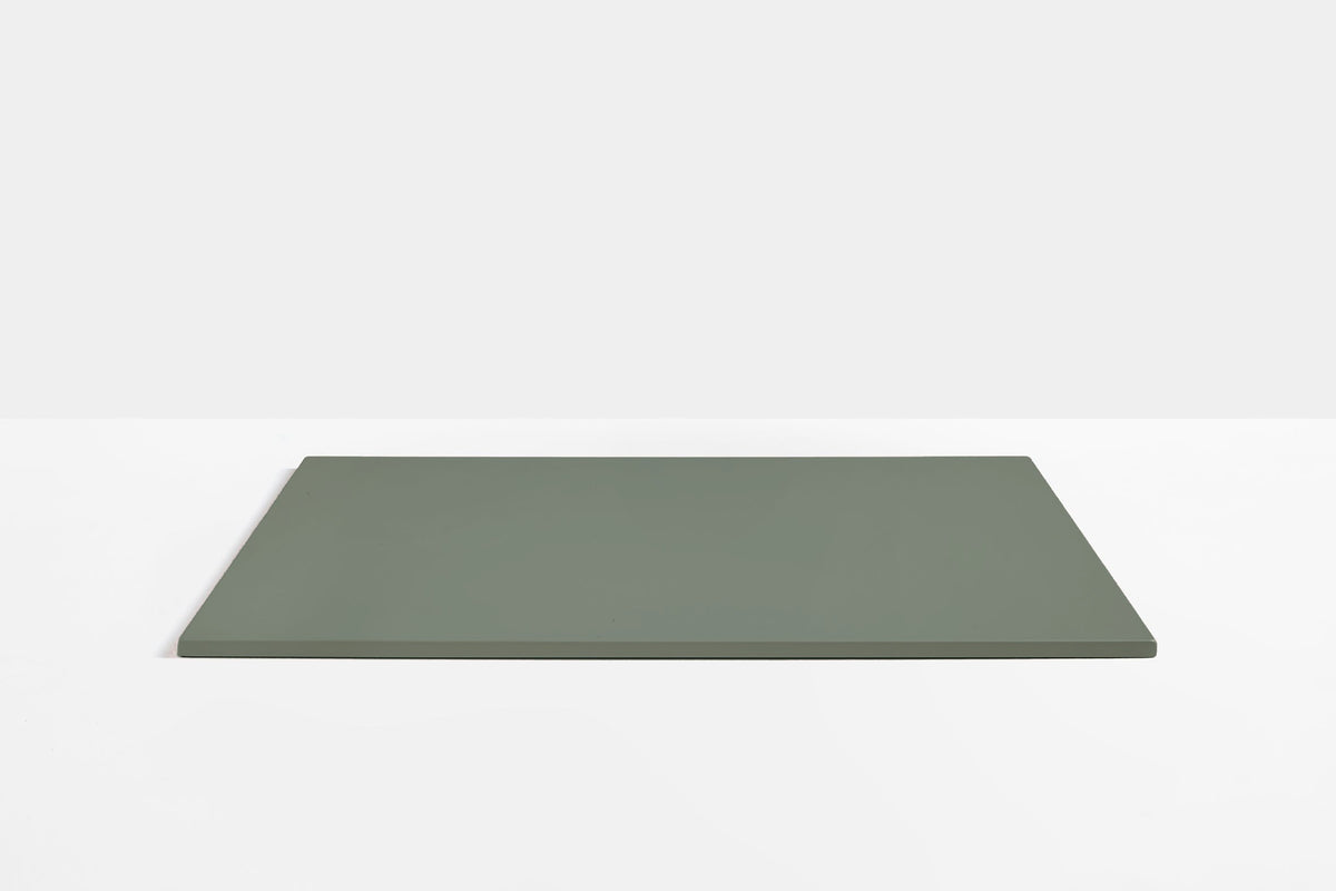 Plateau de table carré en acier Pedrali — coloris Vert forêt VE300E