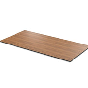 Plateau compact Mistral rectangulaire 10 mm — décor Noyer Tropical, compact HPL tranche noire