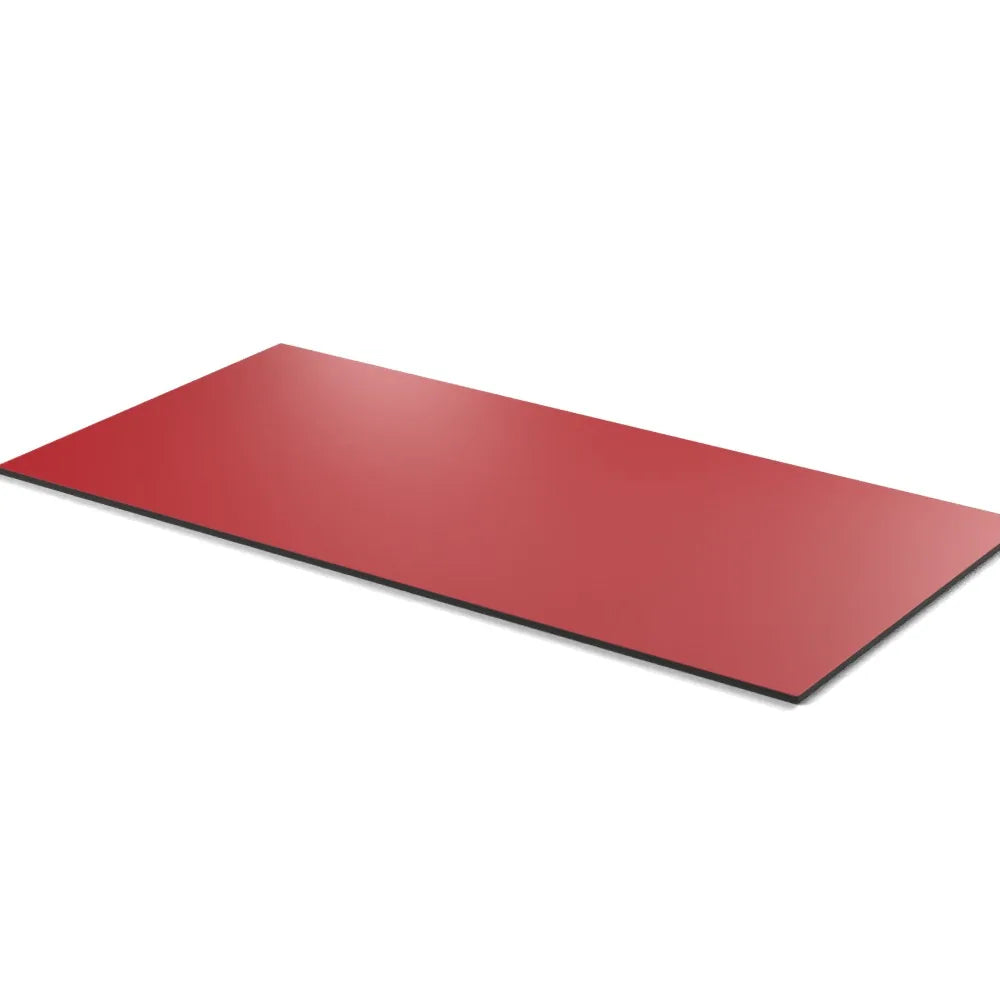 Plateau compact Mistral rectangulaire 10 mm — décor Rouge, compact HPL tranche noire