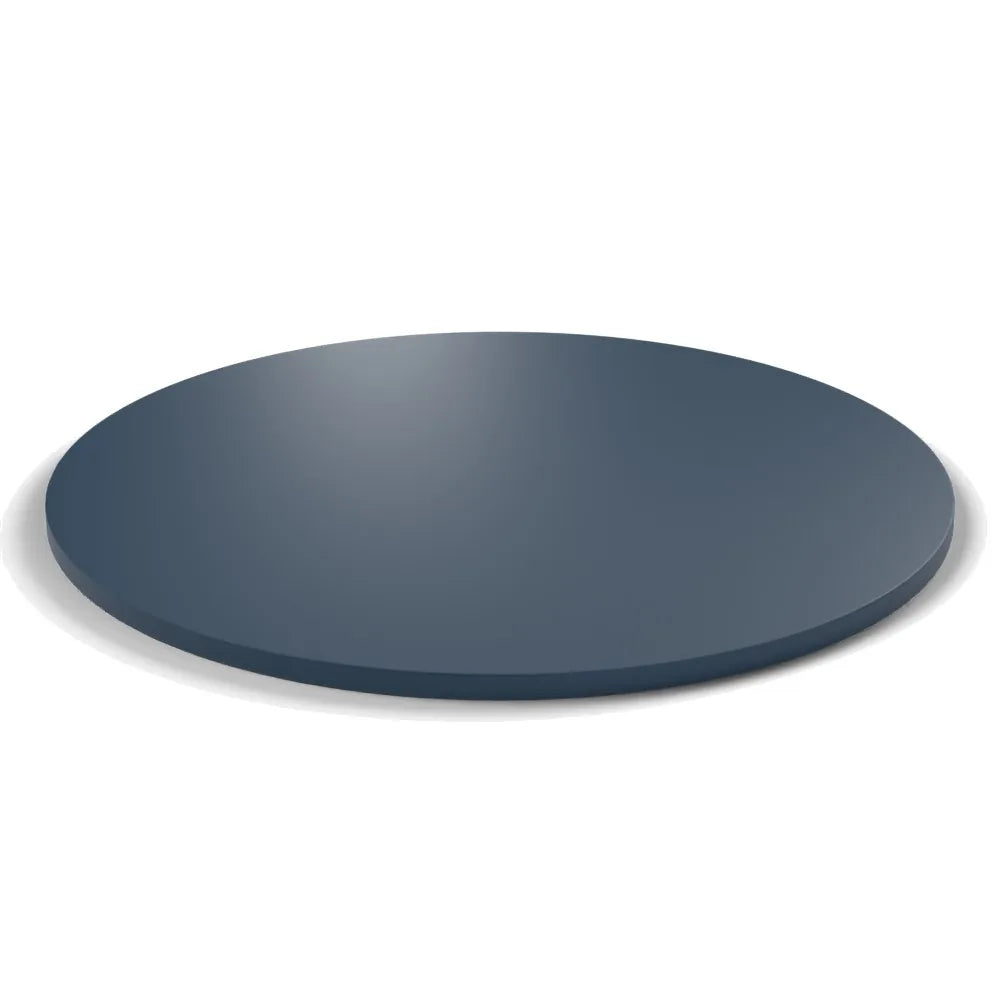 Plateau mélaminé Essentiel rond 19 mm — coloris Bleu Cosmique