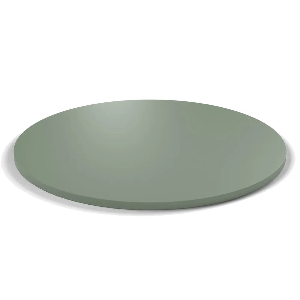Plateau mélaminé Essentiel rond 19 mm — coloris Vert Eucalyptus