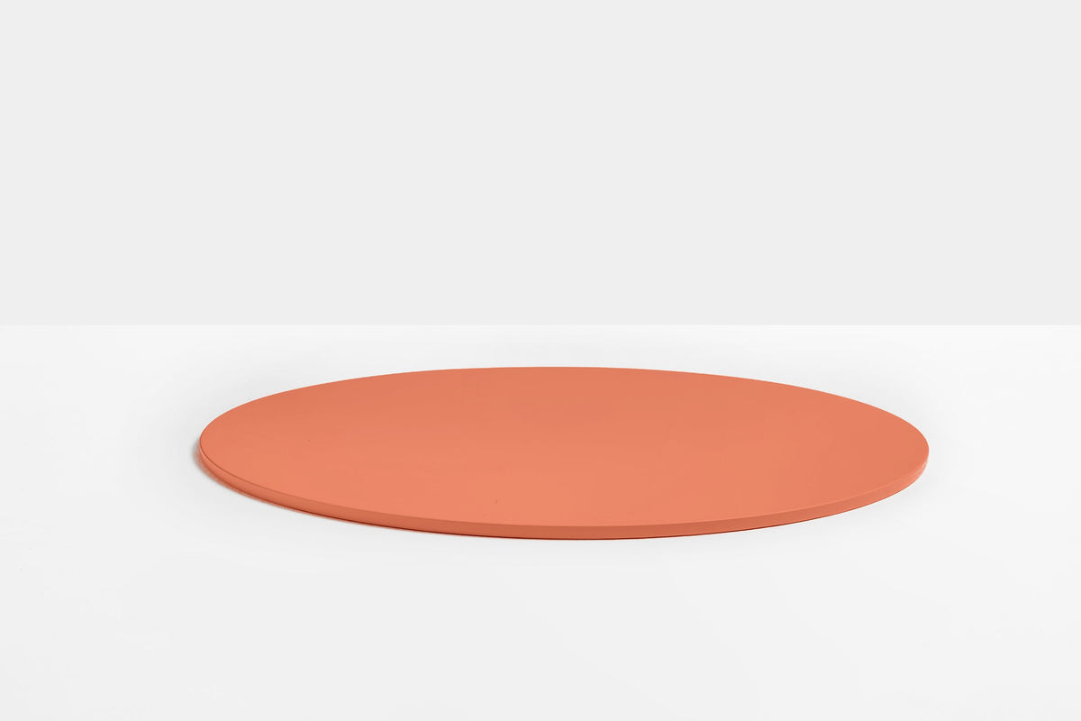 Plateau de table rond en acier Pedrali — coloris Orange AR500E