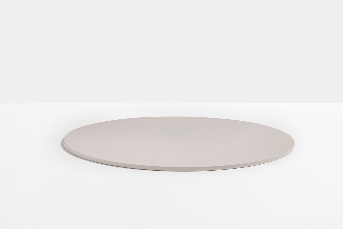 Plateau de table rond en acier Pedrali — coloris Beige BE100E