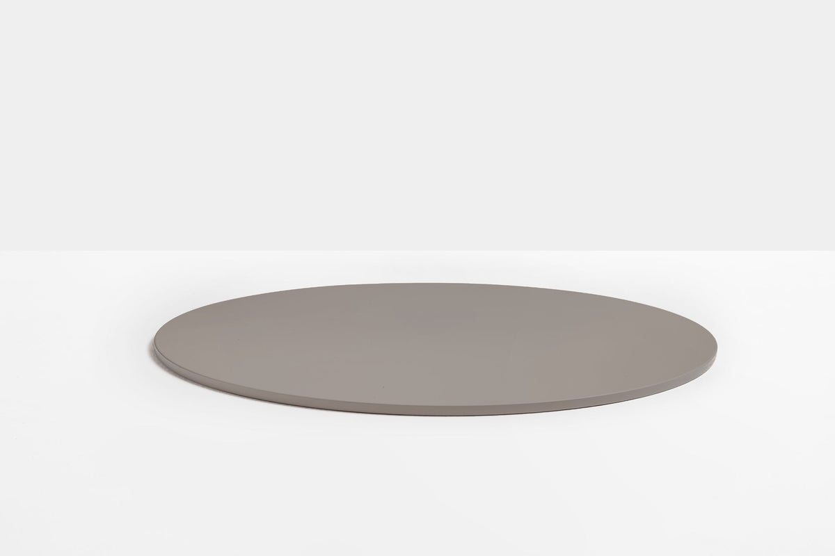 Plateau de table rond en acier Pedrali — coloris Taupe BE200E