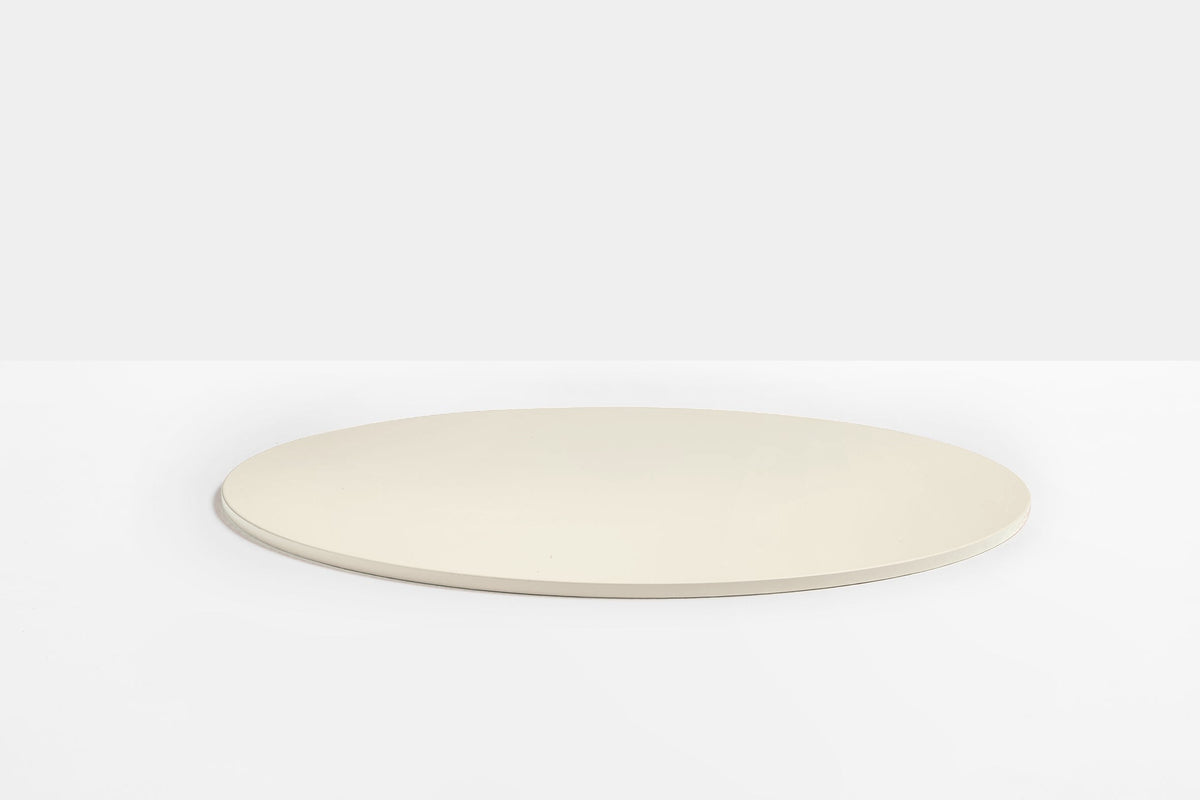 Plateau de table rond en acier Pedrali — coloris Blanc cassé BI200E