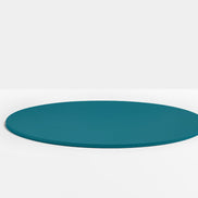 Plateau de table rond en acier Pedrali — coloris Bleu pétrole BL500E