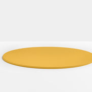 Plateau de table rond en acier Pedrali — coloris Jaune moutarde GI100E