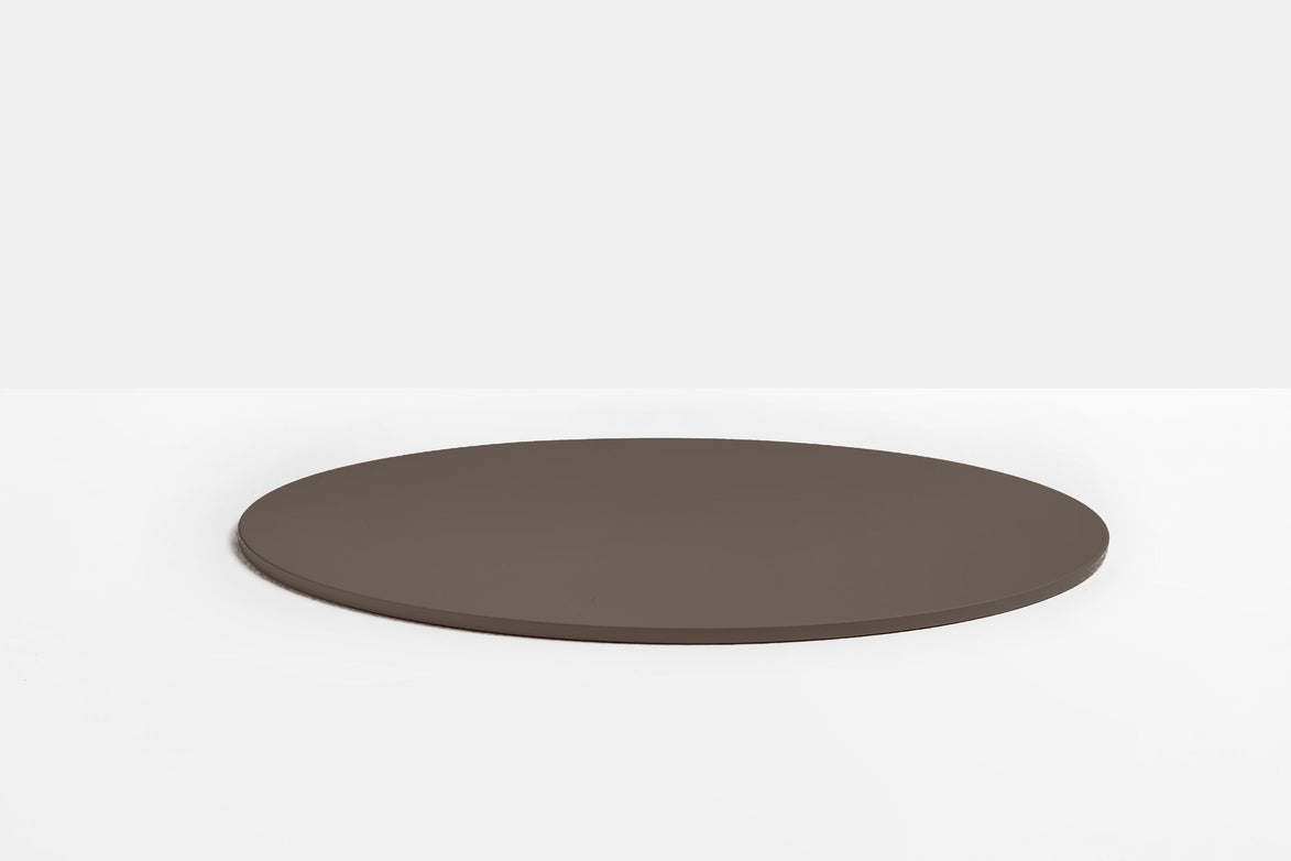 Plateau de table rond en acier Pedrali — coloris Marron MGE