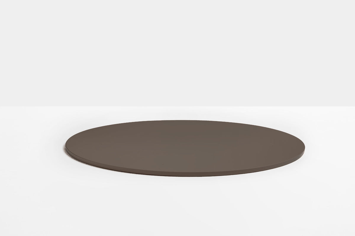 Plateau de table rond en acier Pedrali — coloris Marron MGE
