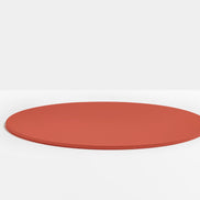 Plateau de table rond en acier Pedrali — coloris Rouge RO400E