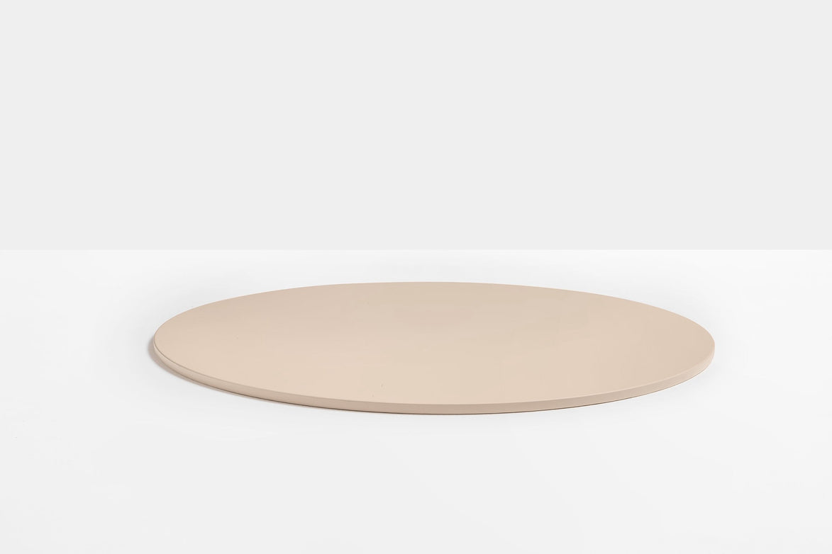 Plateau de table rond en acier Pedrali — coloris Sable clair SA200E