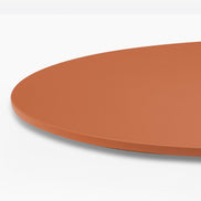 Plateau rond en acier Pedrali Terracotta TE, chant 12 mm