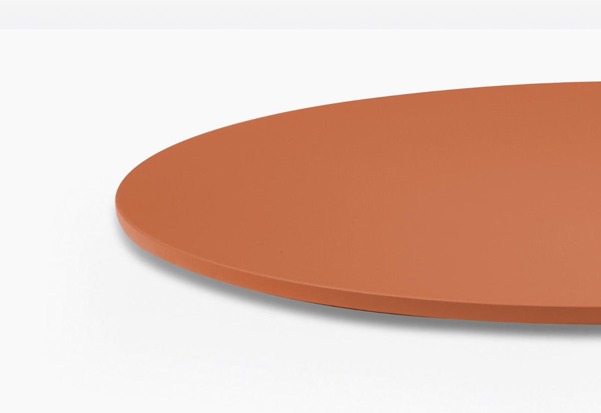 Plateau rond en acier Pedrali Terracotta TE, chant 12 mm