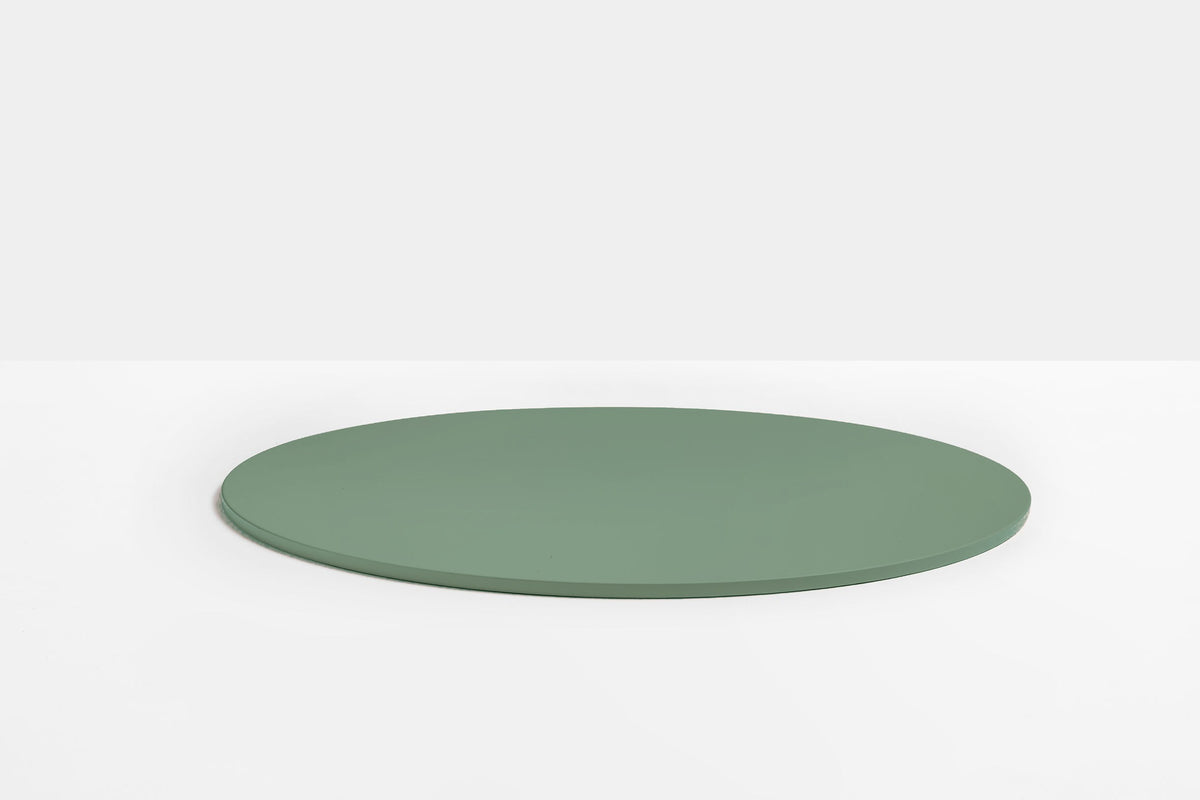 Plateau de table rond en acier Pedrali — coloris Vert d'eau VE600E